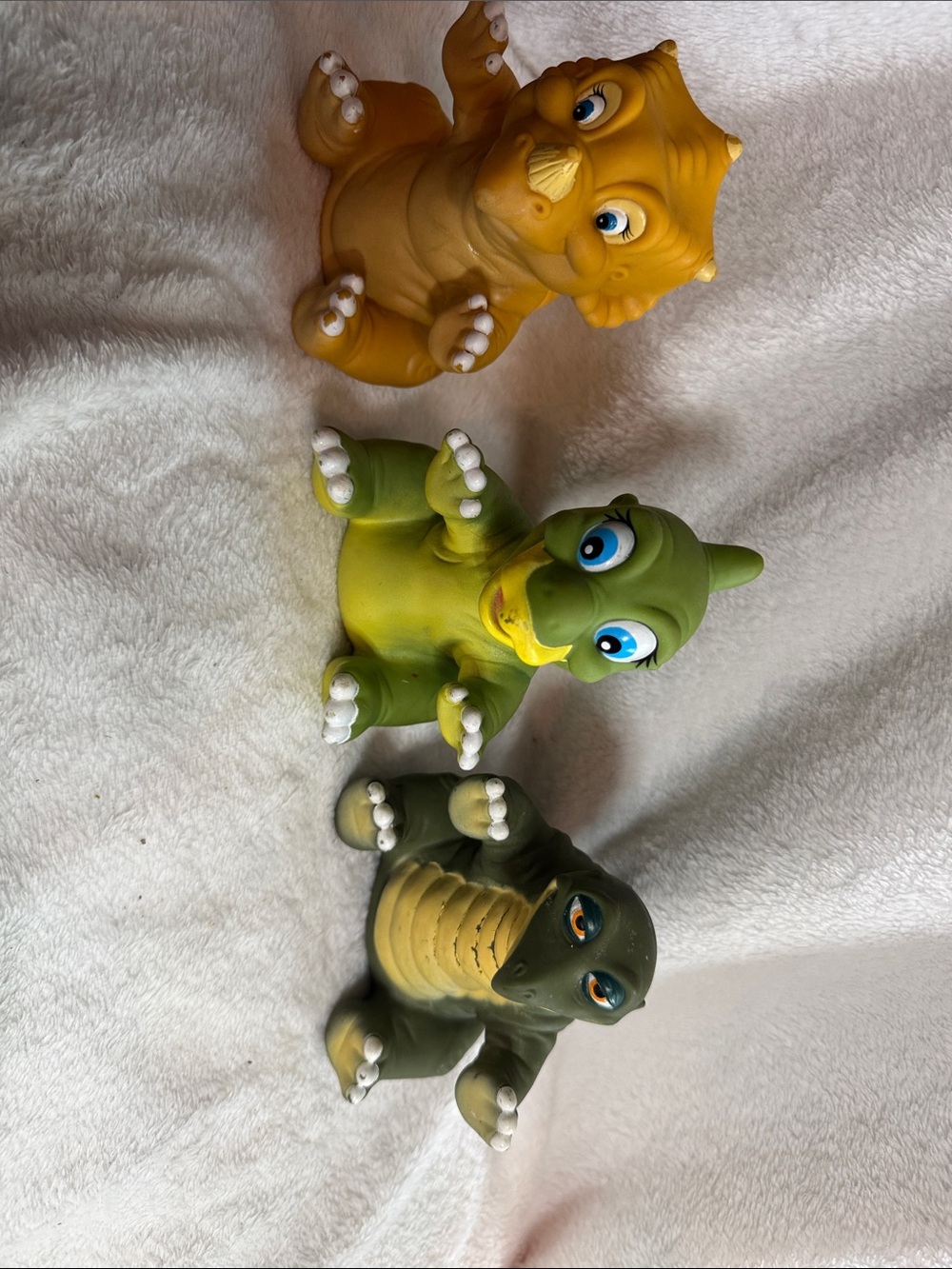 Vintage 1988 Pizza Hut Land Before Time Hand Puppets Lot Cera Ducky Spike